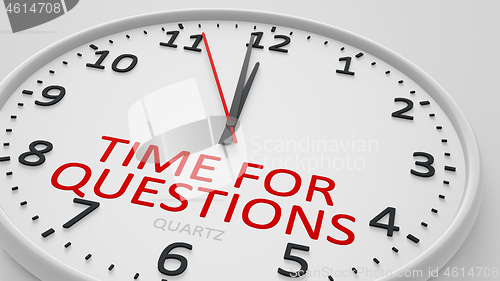 Image of time for questions modern bright clock style 