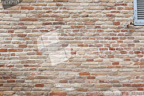 Image of typical red brick wall background texture