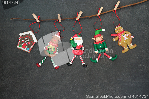 Image of Hanging Christmas Tree Decorations