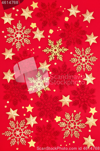 Image of Christmas Star and Snowflake Decorations