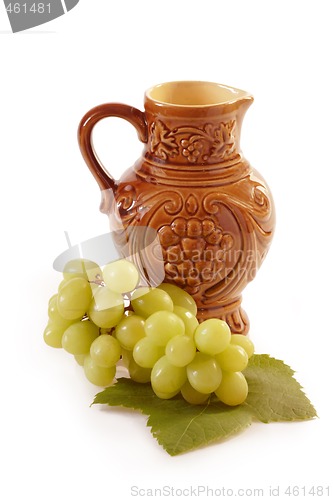 Image of Wine Jug with Grapes