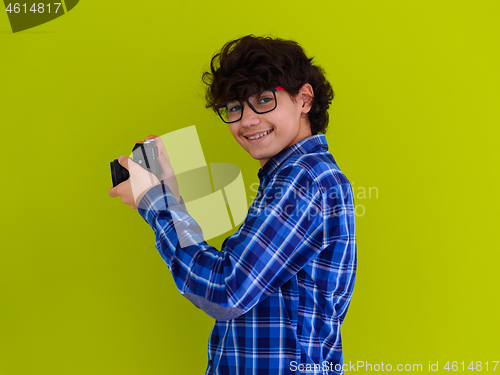 Image of teen photographer with analog slr