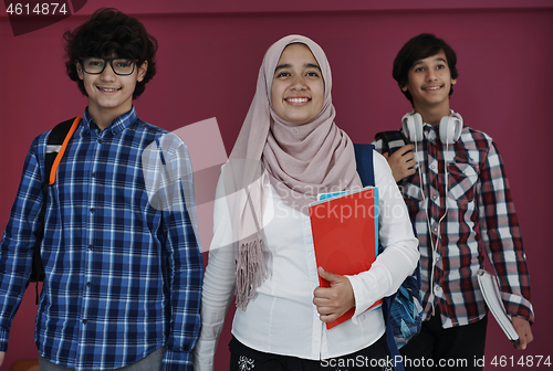 Image of Arab teens group
