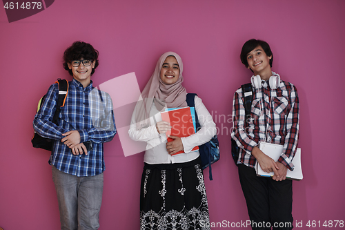Image of Arab teens group