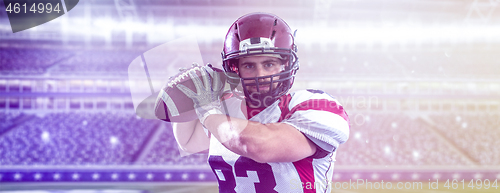 Image of american football player throwing ball