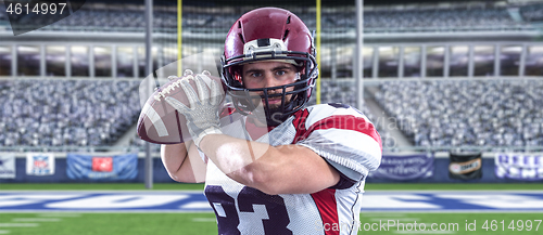 Image of american football player throwing ball