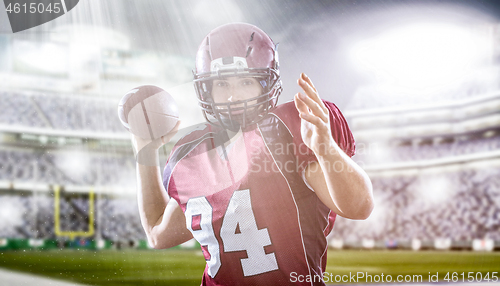 Image of american football player throwing ball