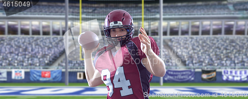 Image of american football player throwing ball