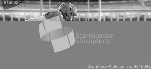 Image of American football Player running with the ball