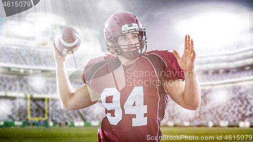 Image of american football player throwing ball