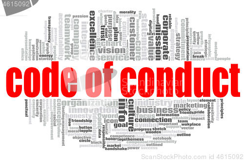 Image of Code of conduct word cloud