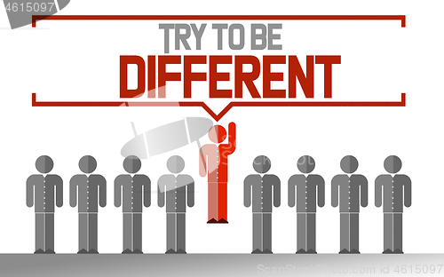 Image of Try to be different business unique concept