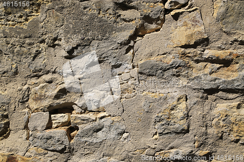 Image of Texture of very old stone wall