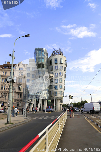 Image of Dancing House (Ginger and Fred). Modern Architecture in Prague