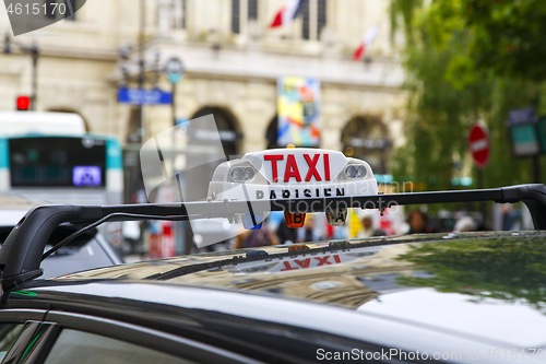 Image of Sign of taxicab in Paris