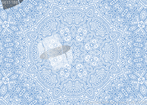 Image of Blue abstract outline pattern on white