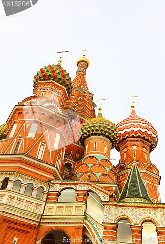 Image of Fragment view of Saint Basil's Cathedral in Moscow, Russia