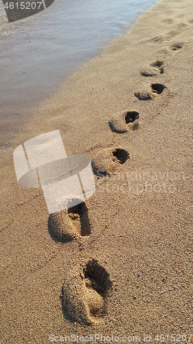 Image of Footprints on the sandy beach