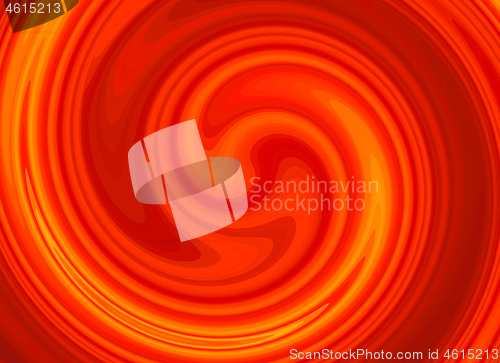 Image of Bright red and orange background with a curl pattern 