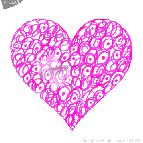 Image of Love symbol with abstract pattern