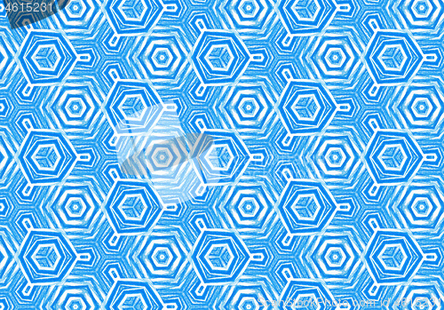 Image of Abstract bright blue repeating pattern