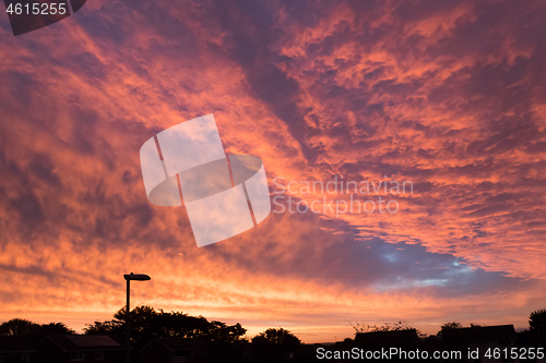 Image of Sunrise with Street Lamp