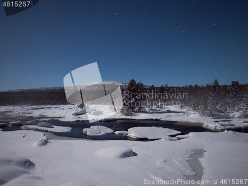 Image of Footprints in Snow in Finland