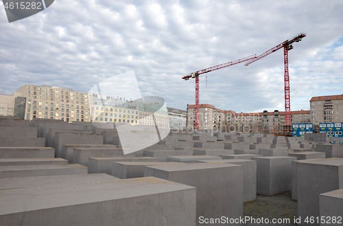 Image of Berlin, Germany on 30.12.2019. Modern Holocaust monument in the 