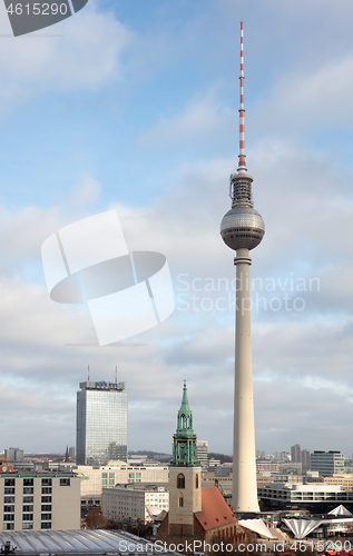 Image of Berlin, Germany on 01.01.2020. The famous Fernsehturm television