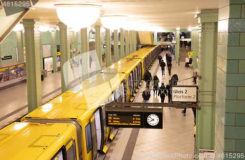 Image of Berlin, Germany on Januari 1, 2020: U-Bahn Berlin, Berlin`s subw