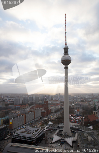 Image of Berlin, Germany on 31.12.2019. The famous Fernsehturm television