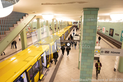 Image of Berlin, Germany on Januari 1, 2020: U-Bahn Berlin, Berlin`s subw