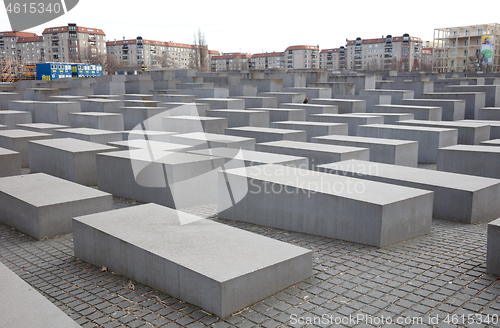 Image of Berlin, Germany on 30.12.2019. Modern Holocaust monument in the 
