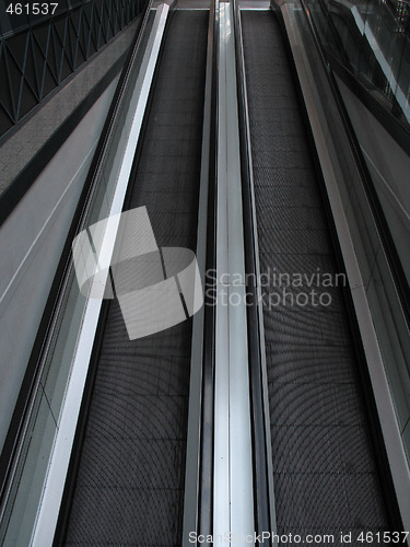 Image of black escalator