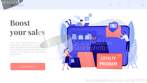 Image of Sales promotion concept landing page