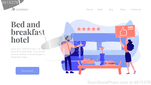 Image of Bed and breakfast concept landing page