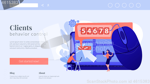 Image of Click tracking concept landing page.