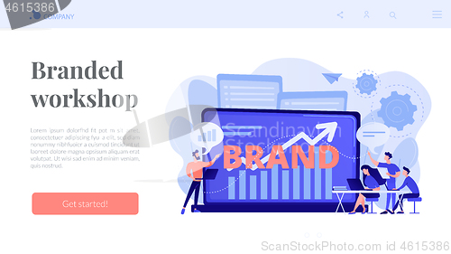 Image of Branded workshop concept landing page