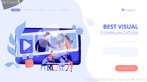 Image of Visual storytelling concept landing page.