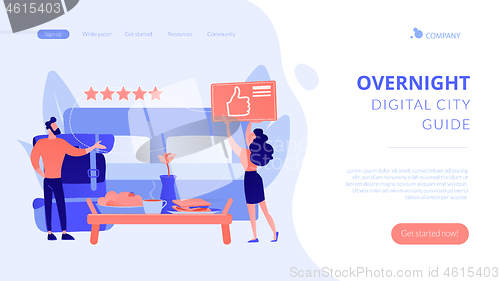 Image of Bed and breakfast concept landing page