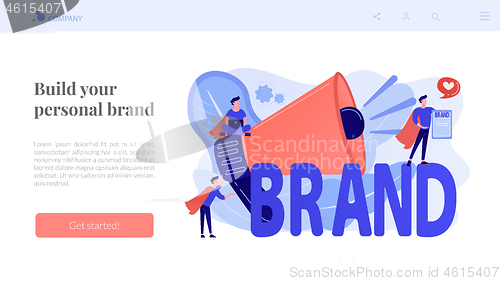 Image of Personal brand concept landing page