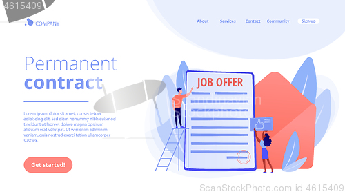 Image of Job offer concept landing page