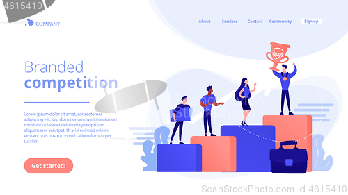 Image of Branded competition concept landing page