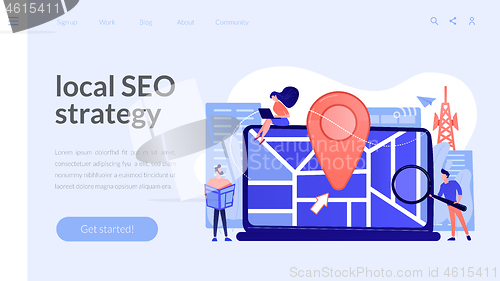 Image of Local search optimization concept landing page