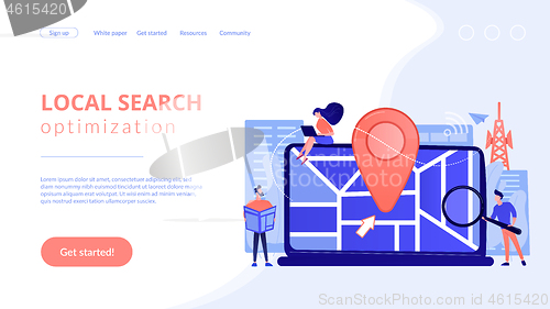 Image of Local search optimization concept landing page