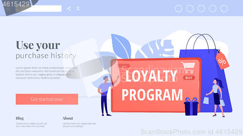 Image of Loyalty program concept landing page