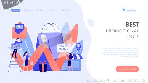 Image of Promotional mix concept landing page