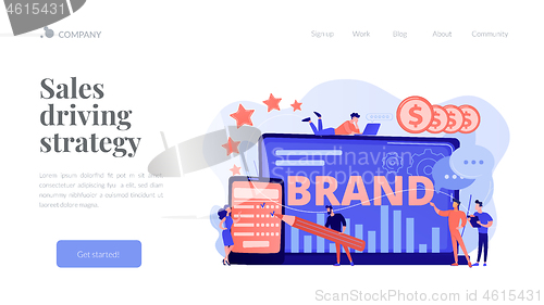 Image of Brand reputation concept landing page