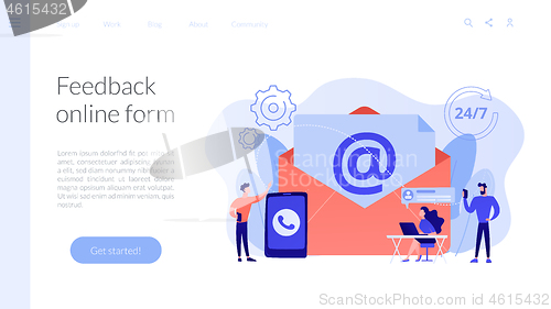 Image of Get in touch concept landing page.