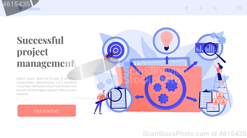 Image of Project life cycle concept landing page